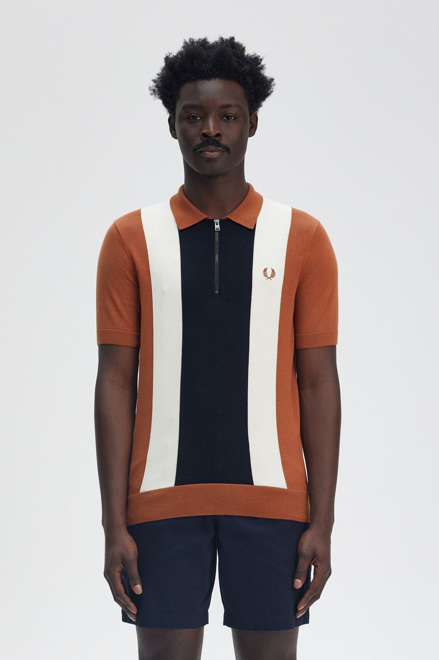 Fred Perry Vertical Stripe Neck Shirt