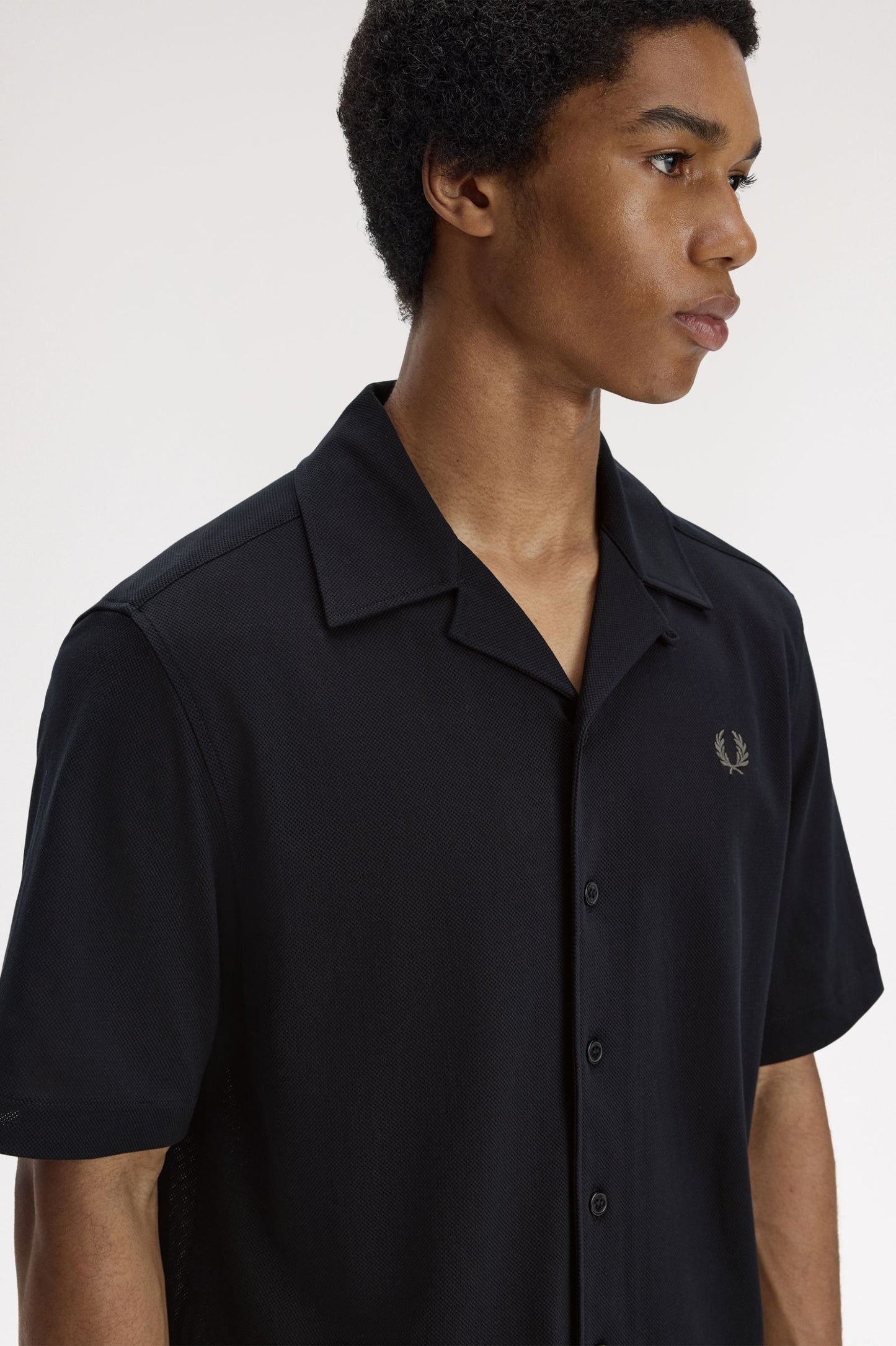 Fred Perry Compress Mesh Revere Collar Shirt