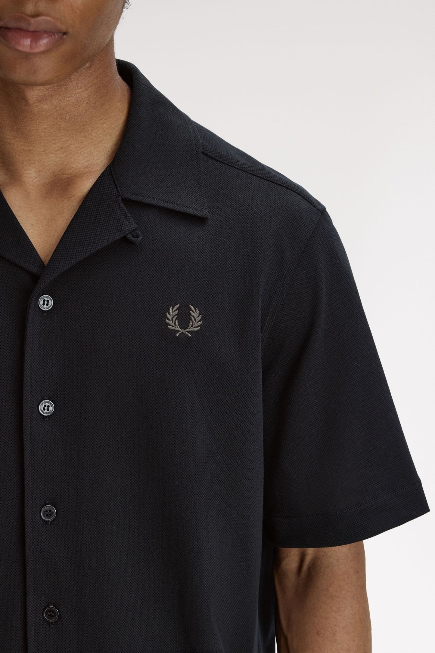 Fred Perry Compress Mesh Revere Collar Shirt