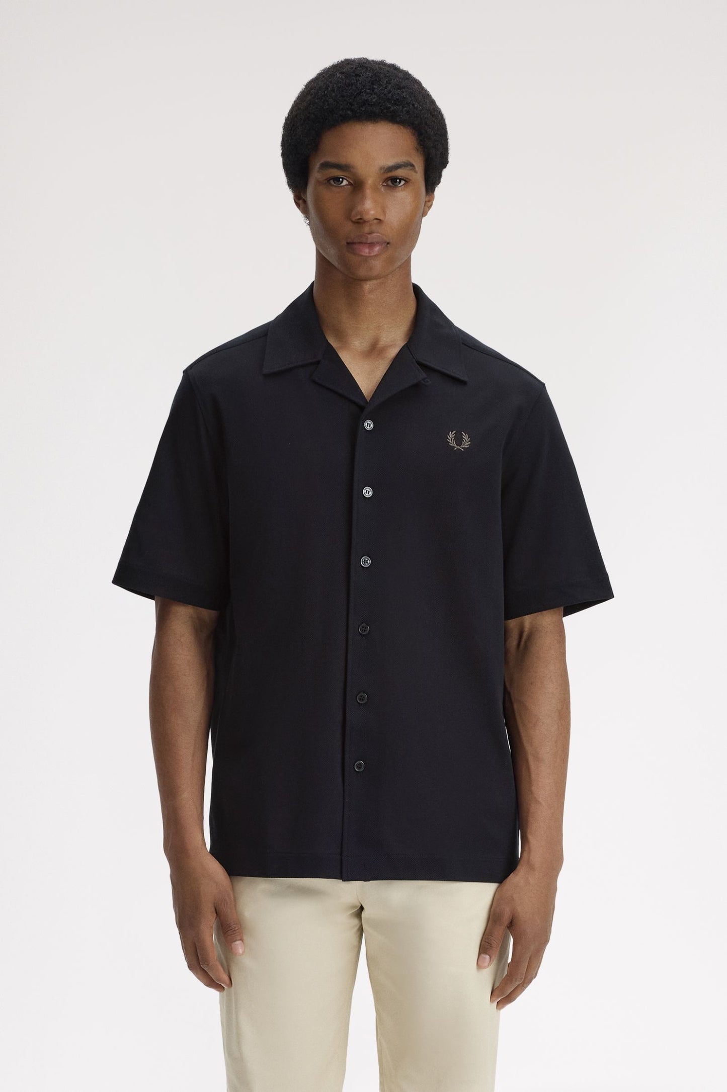 Fred Perry Compress Mesh Revere Collar Shirt