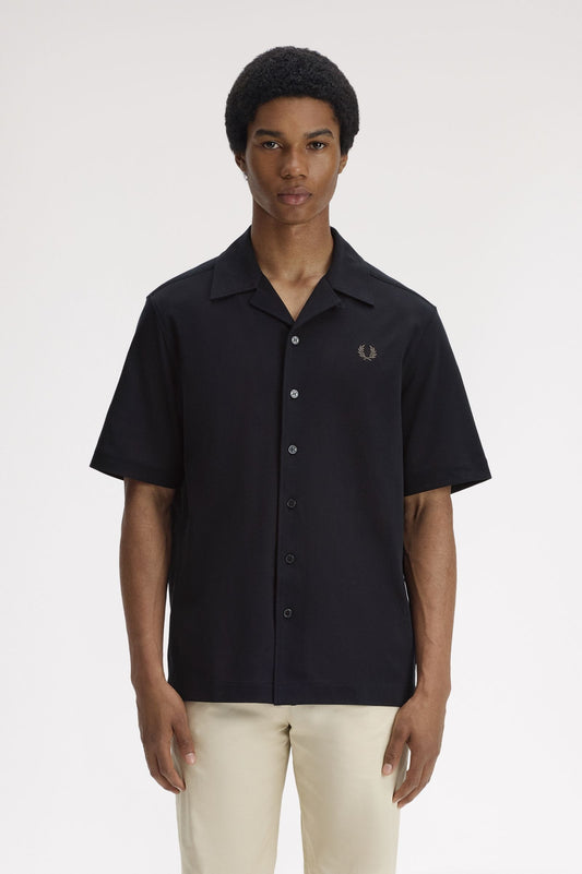 Fred Perry Compress Mesh Revere Collar Shirt