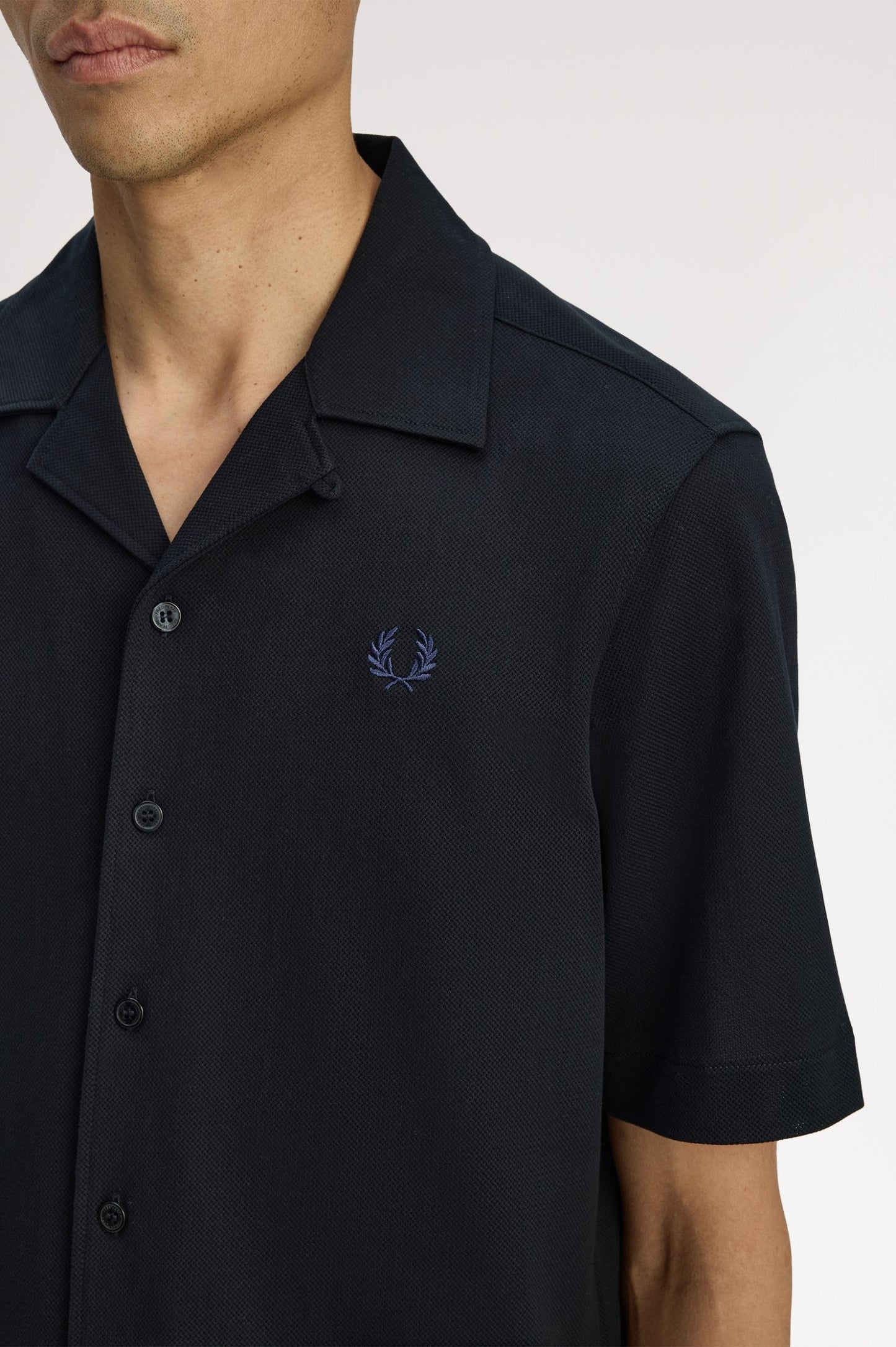 Fred Perry Compress Mesh Revere Collar Shirt