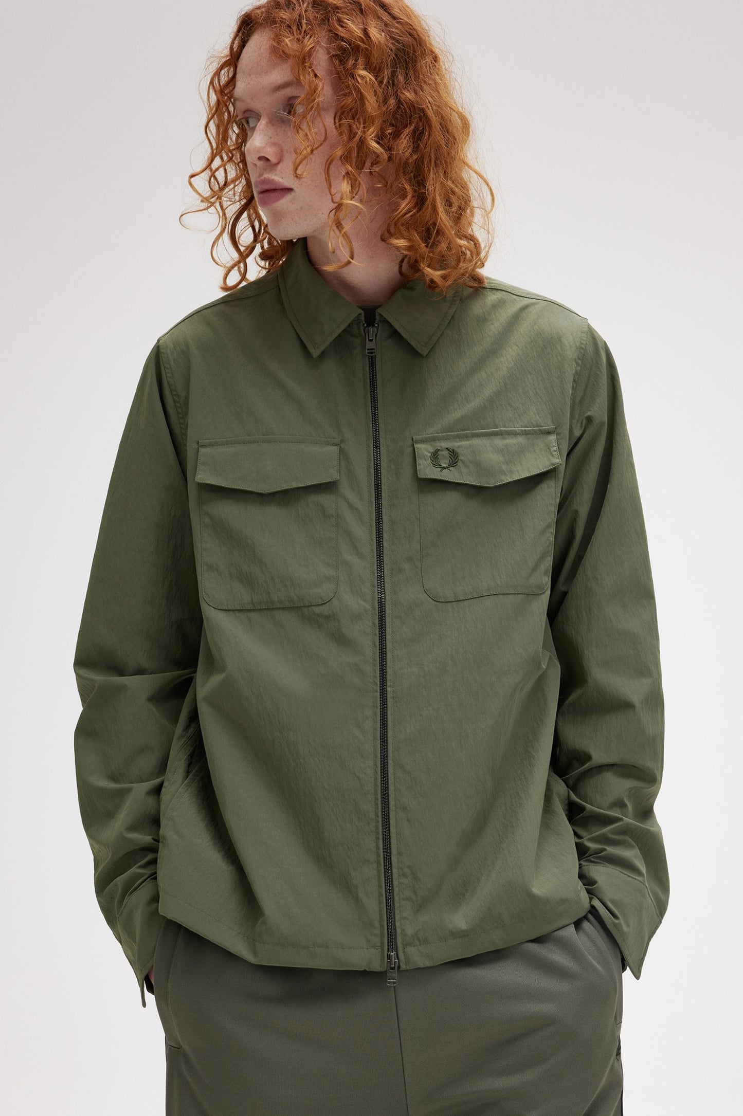 Fred Perry Textured Zip-Through Overshirt M5684