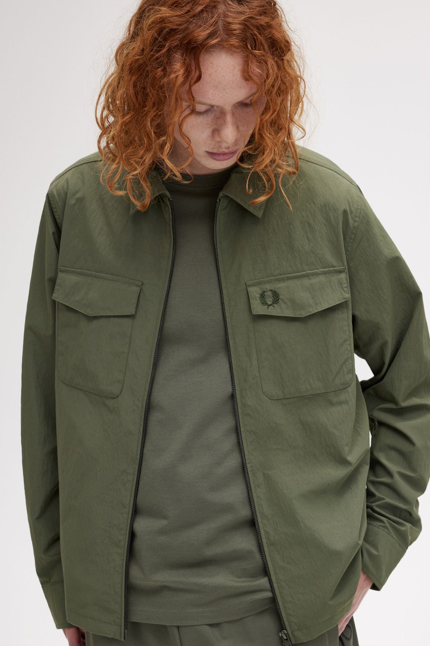 Fred Perry Textured Zip-Through Overshirt M5684