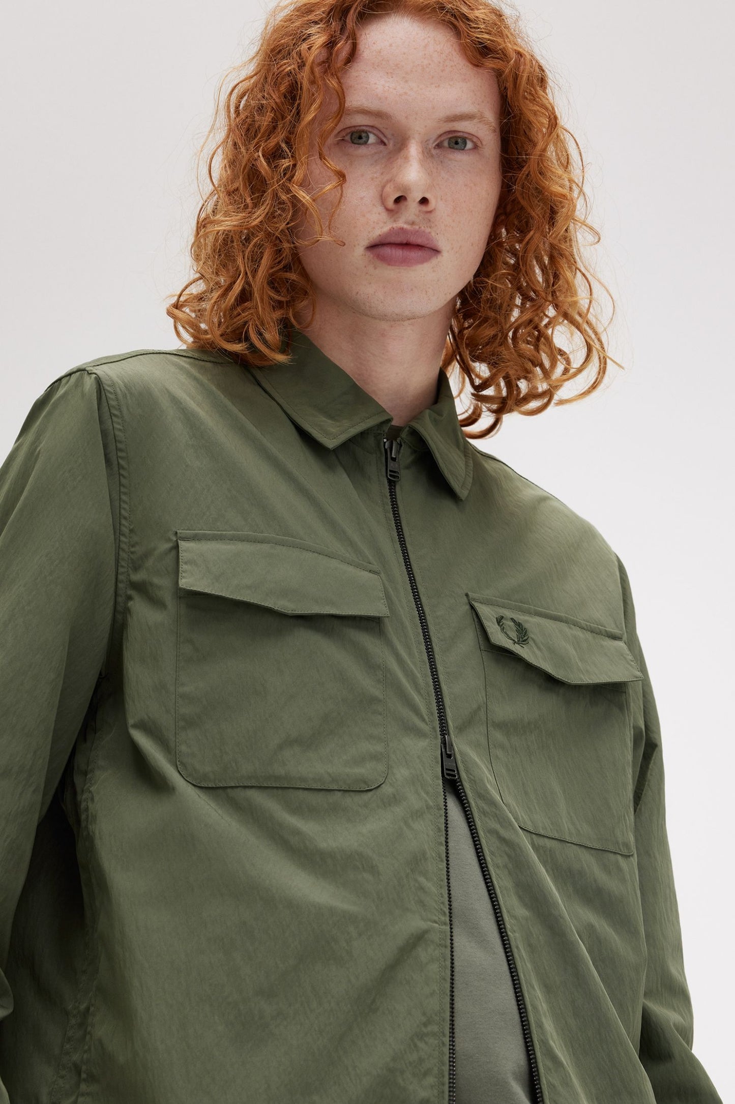 Fred Perry Textured Zip-Through Overshirt M5684