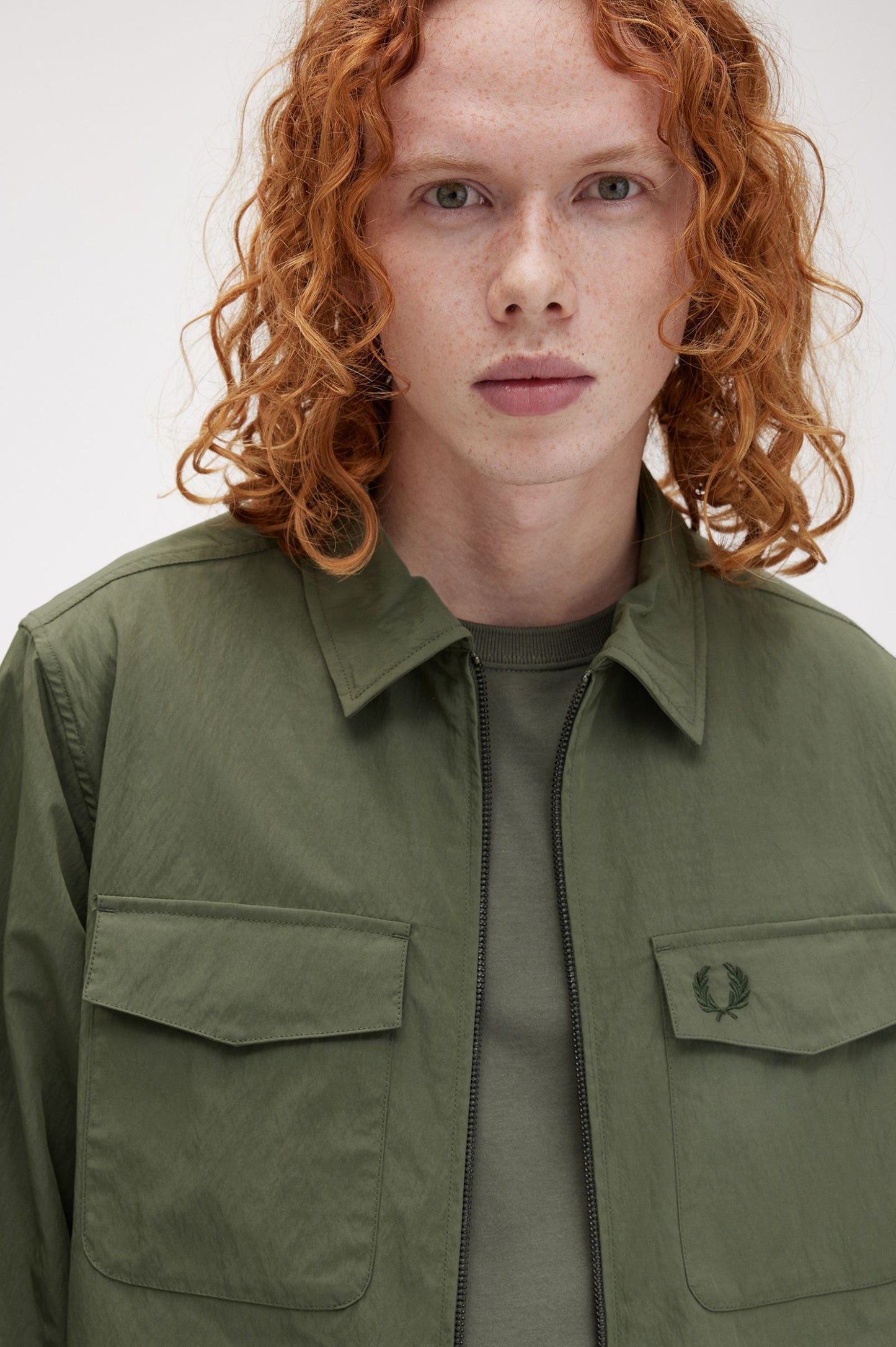 Fred Perry Textured Zip-Through Overshirt M5684