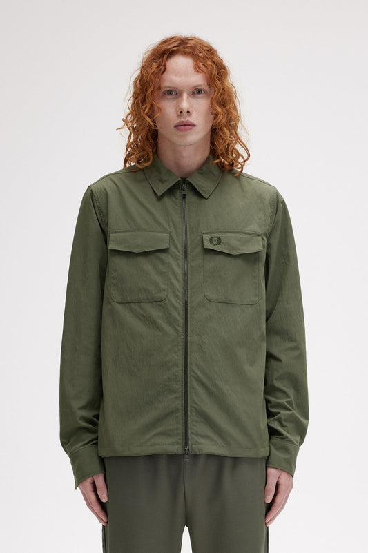 Fred Perry Textured Zip-Through Overshirt M5684