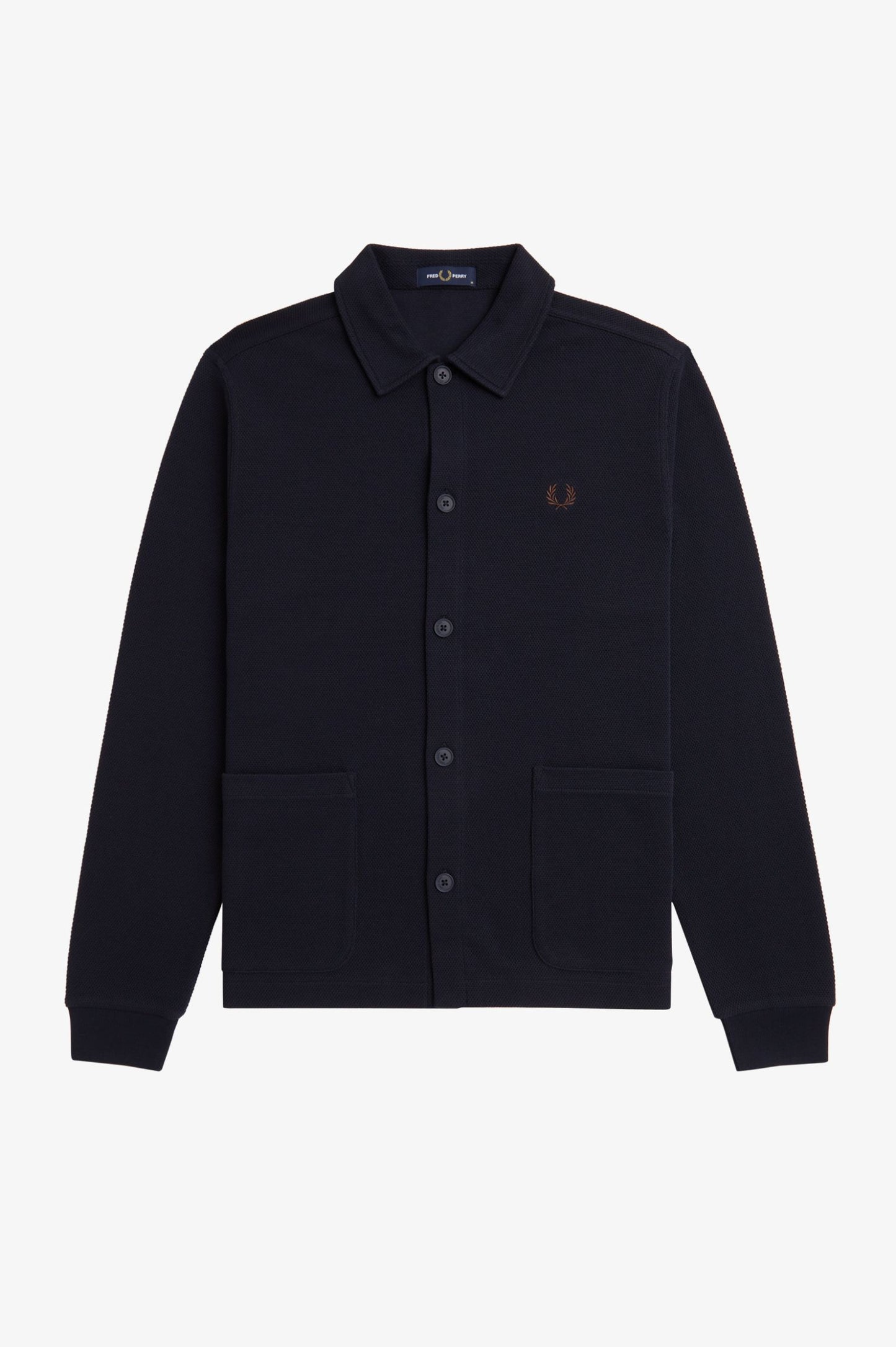 Fred Perry Button Through Long Sleeve Polo Shirt M6598