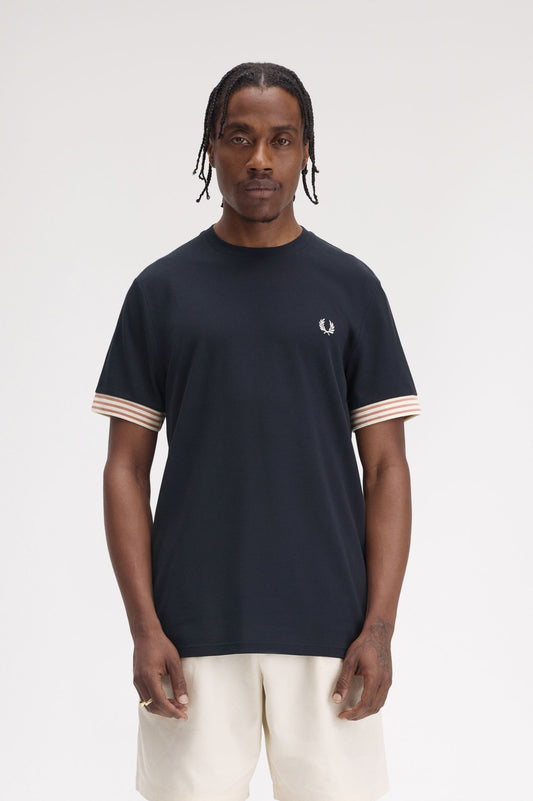 Fred Perry Striped Cuff T-Shirt