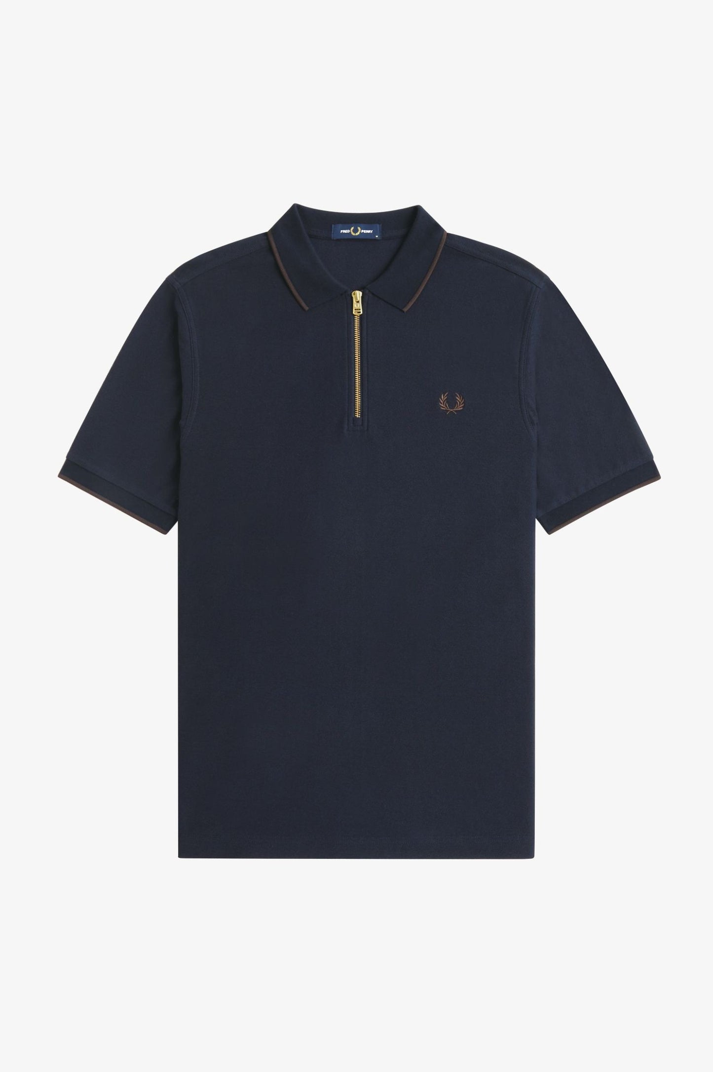 Fred Perry Crepe Piqué Zip Neck Polo Shirt M7729