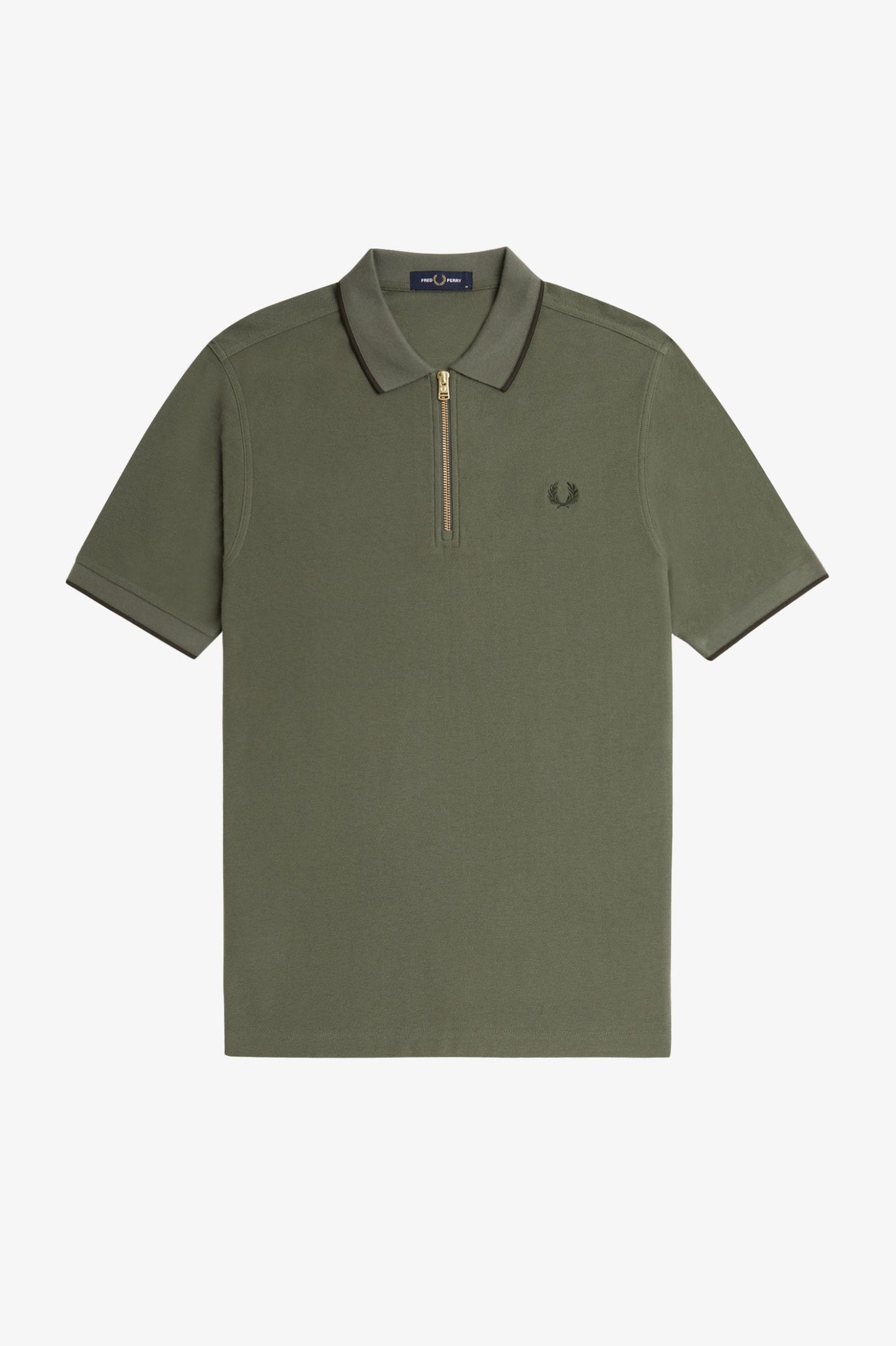 Fred Perry Crepe Piqué Zip Neck Polo Shirt M7729