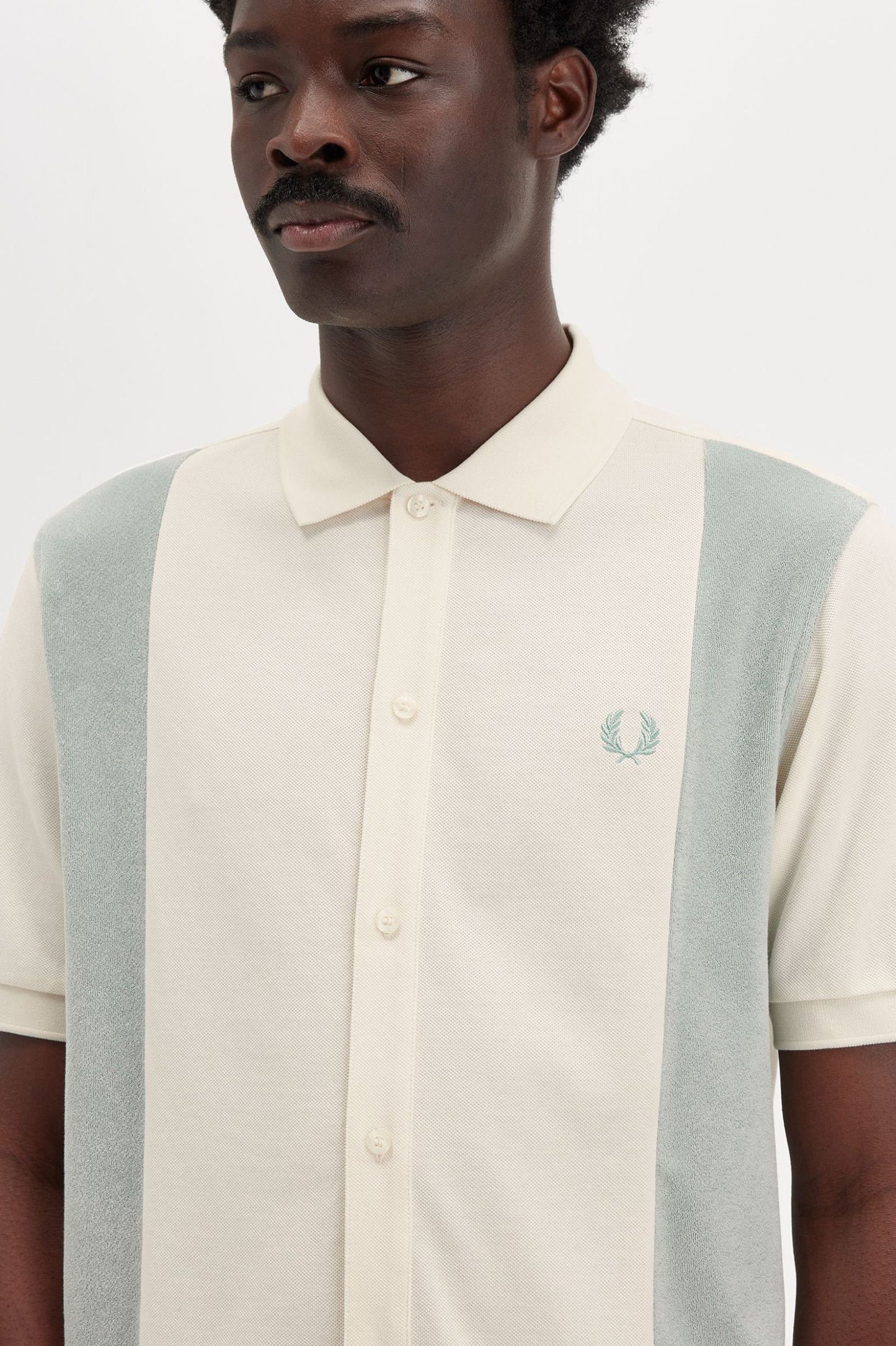 Fred Perry Towelling Panel Polo Shirt