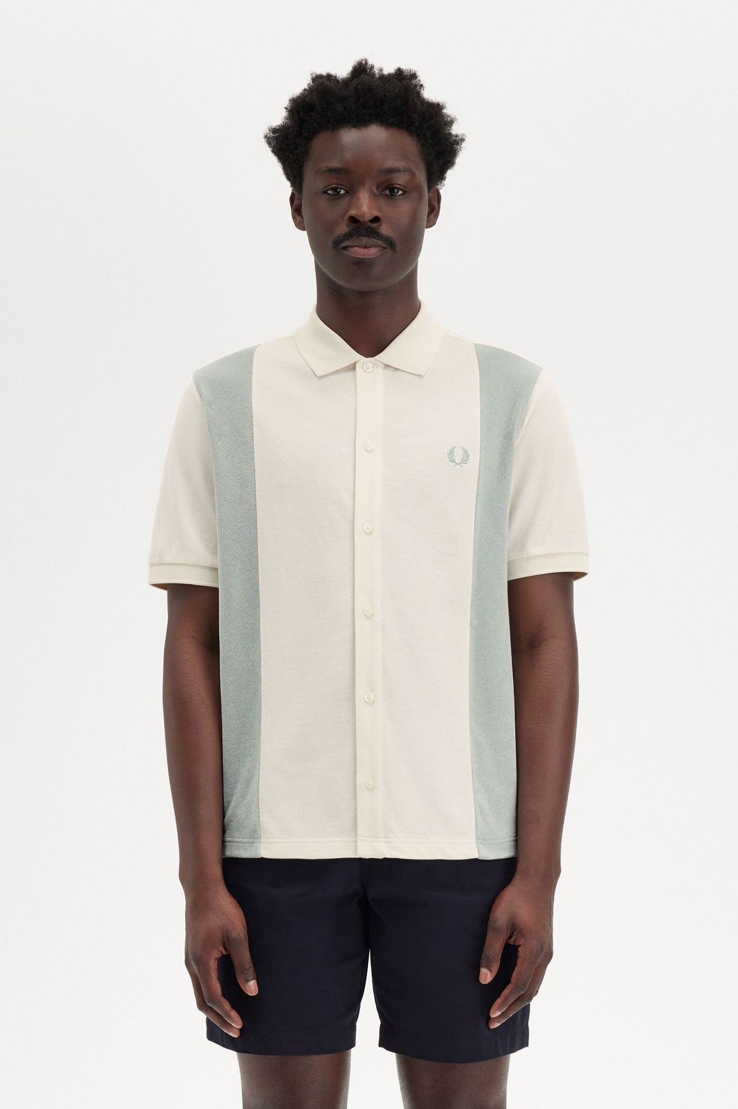 Fred Perry Towelling Panel Polo Shirt