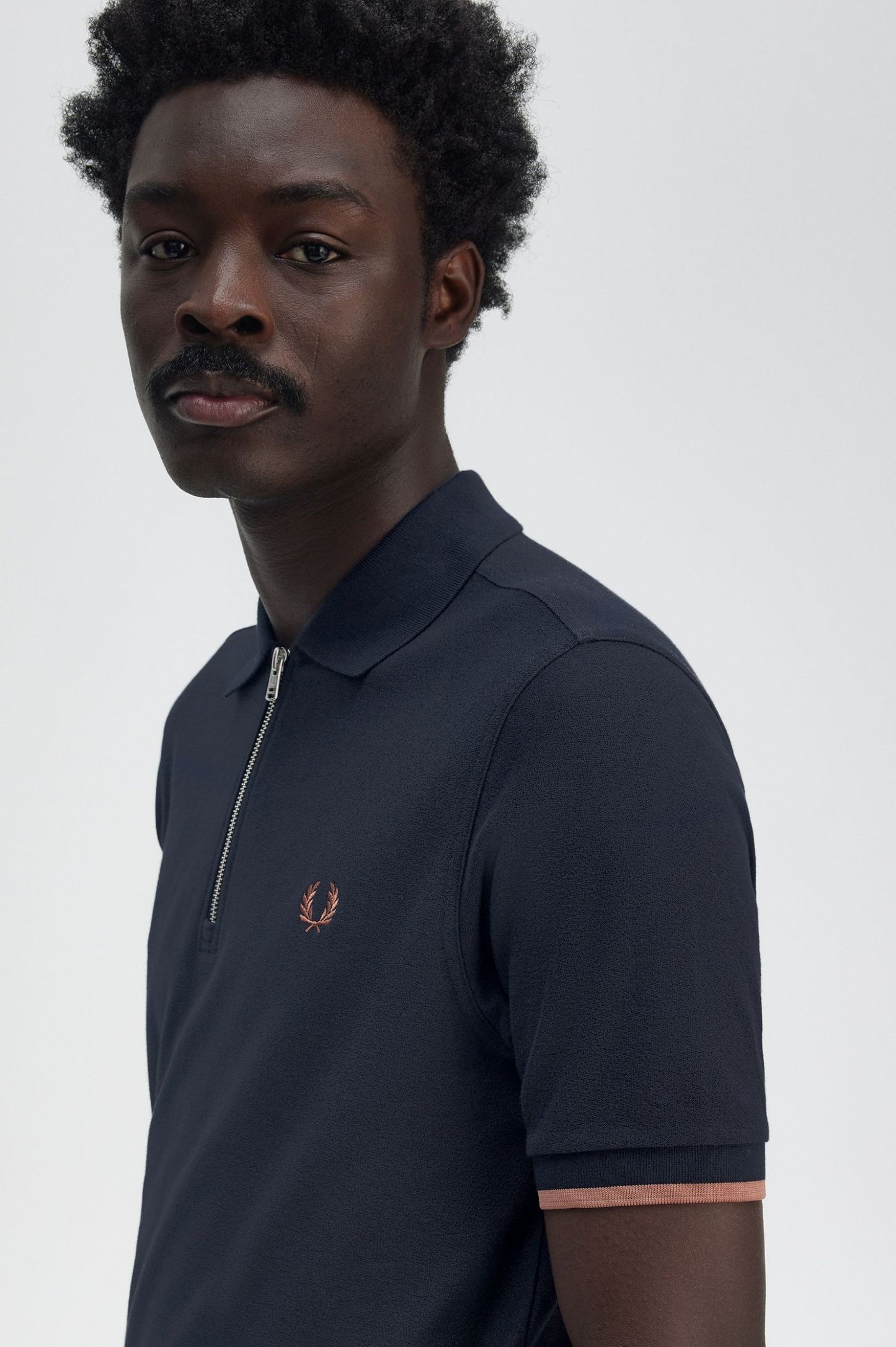 Fred Perry Crepe Piqué Zip Neck Shirt