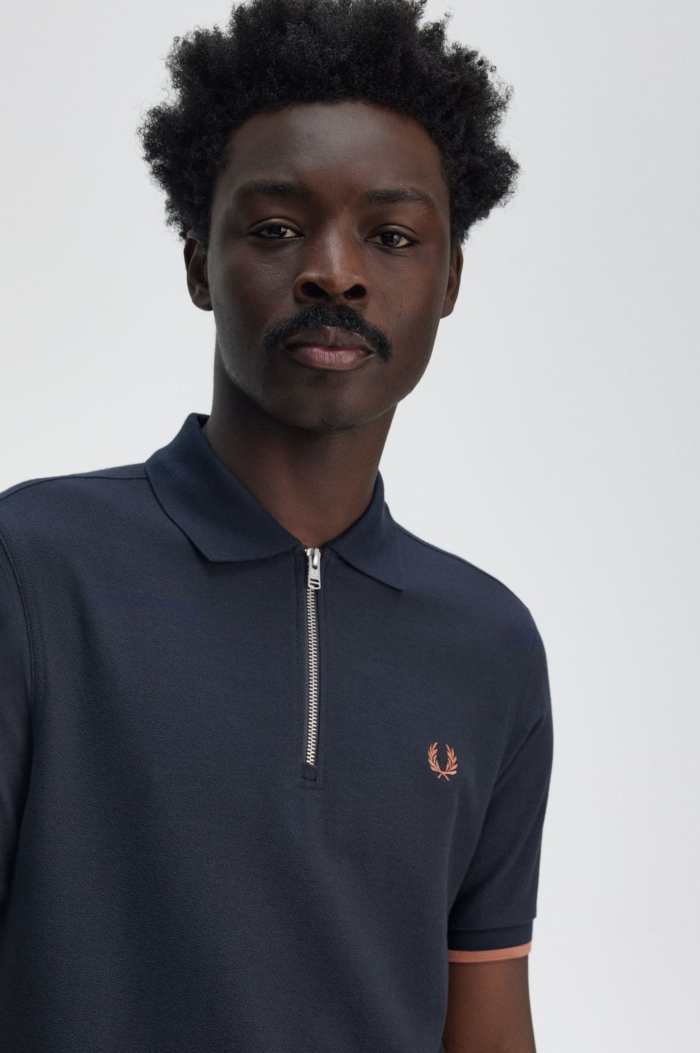 Fred Perry Crepe Piqué Zip Neck Shirt