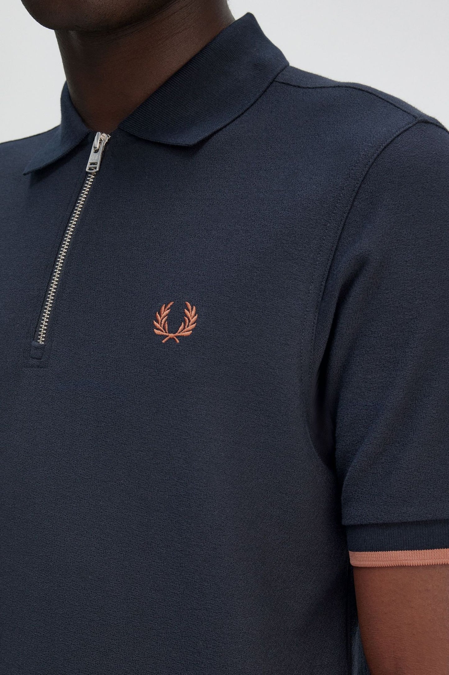 Fred Perry Crepe Piqué Zip Neck Shirt