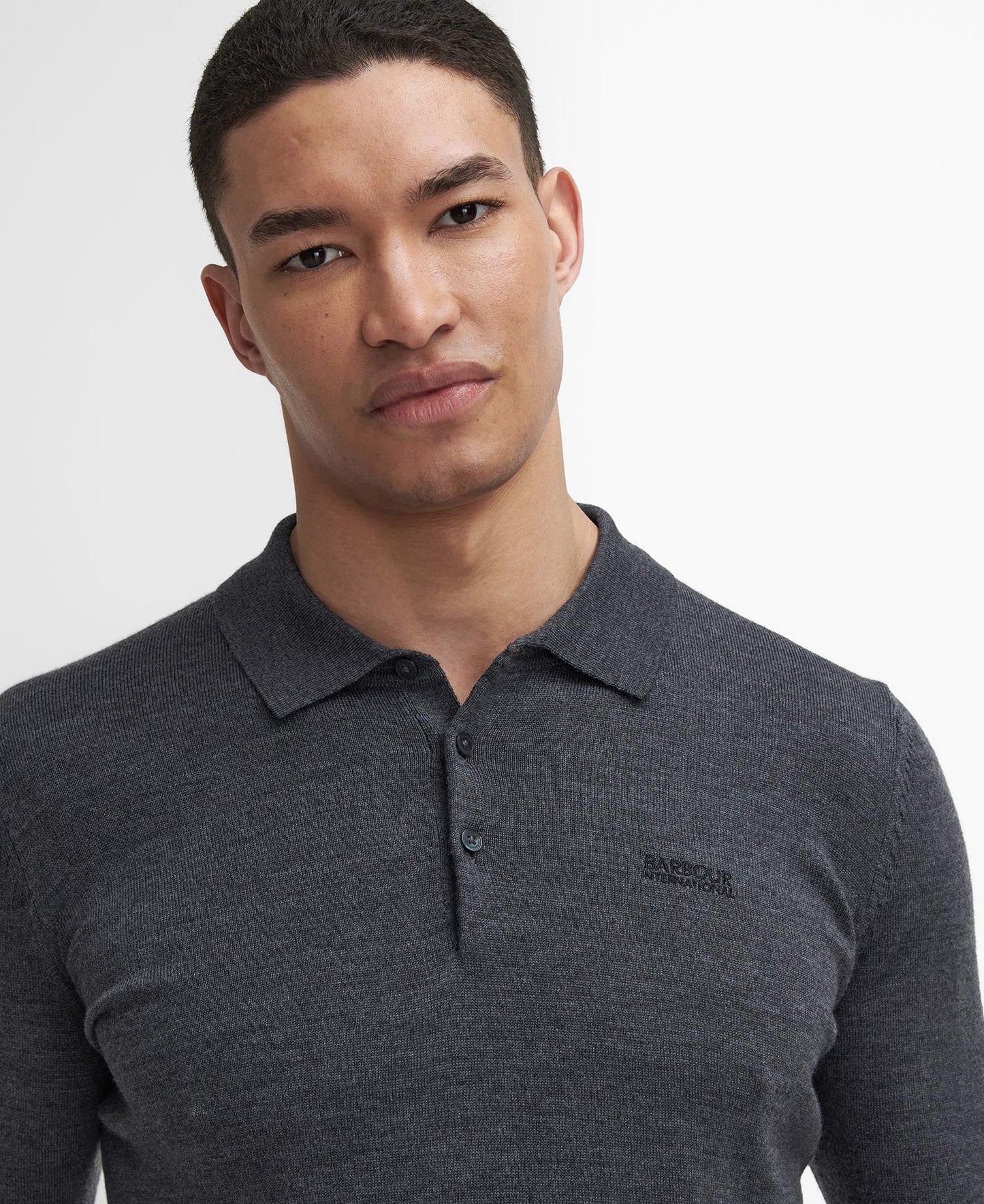 Barbour International Merlin Merino Polo Jumper