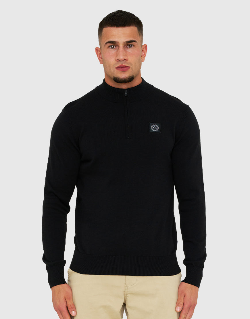 Marshall Artist Siren 1/4 Zip Knit // Black