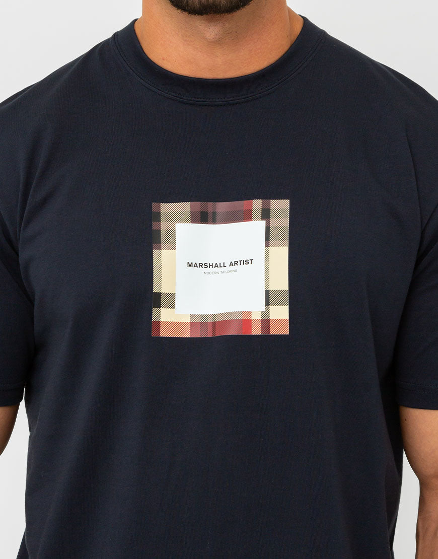 Marshall Artist Carter Box Logo T-Shirt // Navy