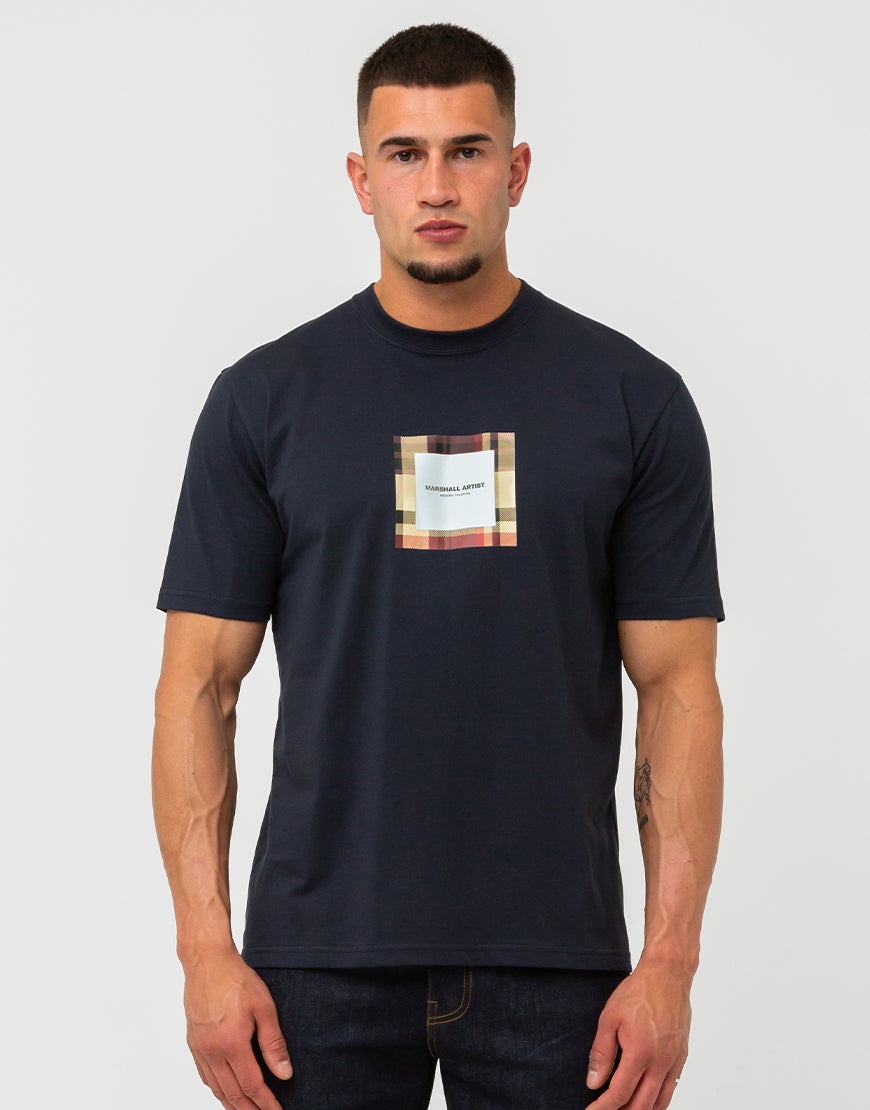 Marshall Artist Carter Box Logo T-Shirt // Navy