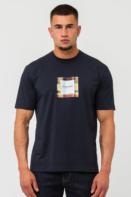 Marshall Artist Carter Box Logo T-Shirt // Navy