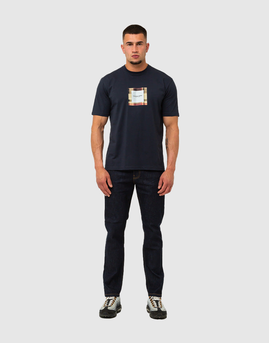 Marshall Artist Carter Box Logo T-Shirt // Navy