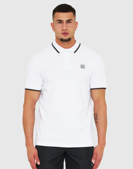 Marshall Artist Tipped Polo Shirt // White