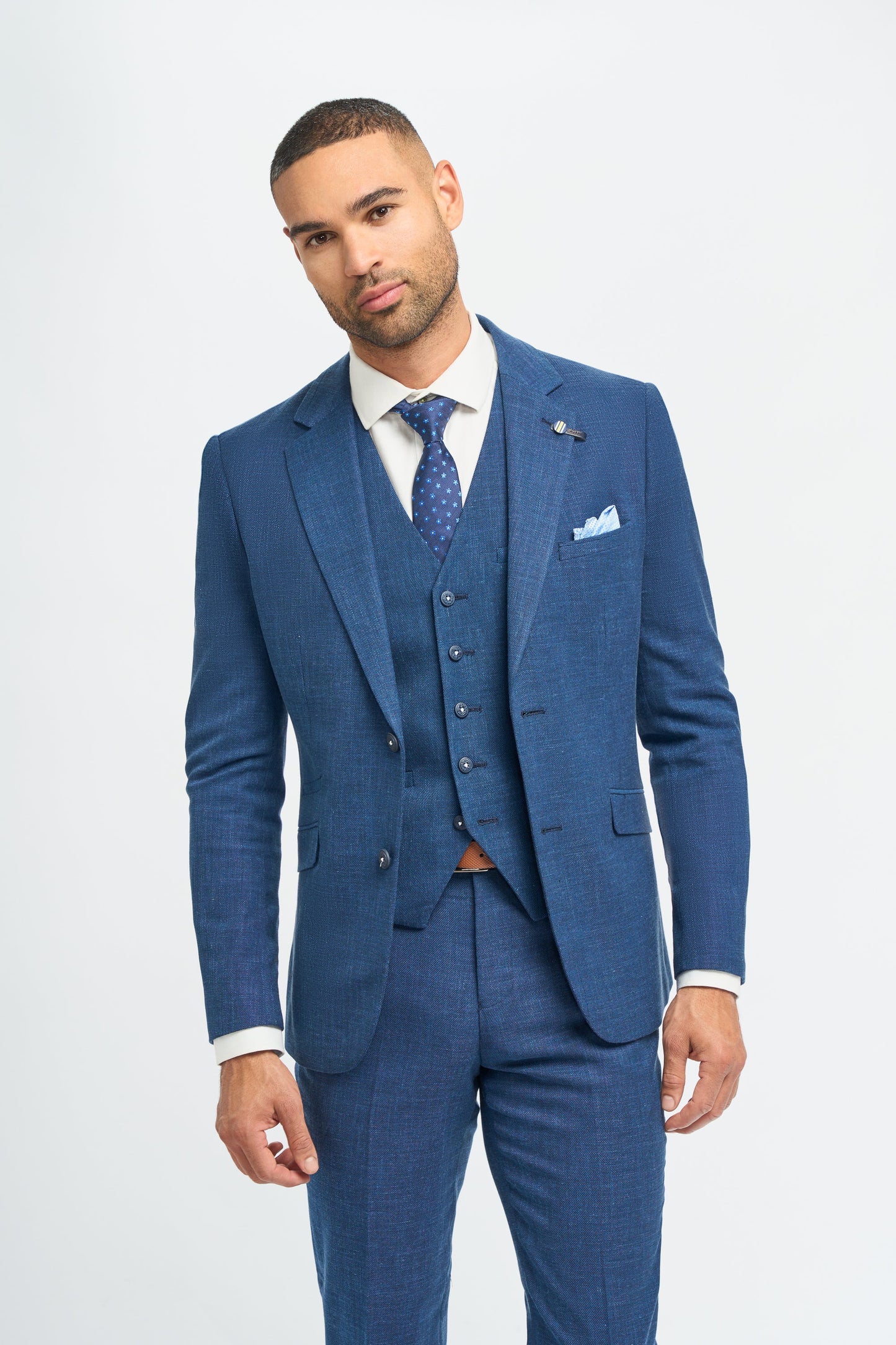 Cavani Miami Blue Slim Fit Blazer