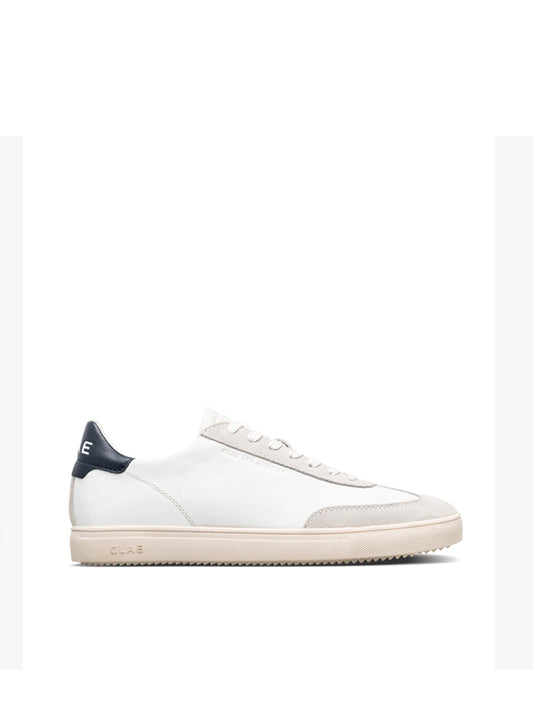 Clae Monroe White Leather Black