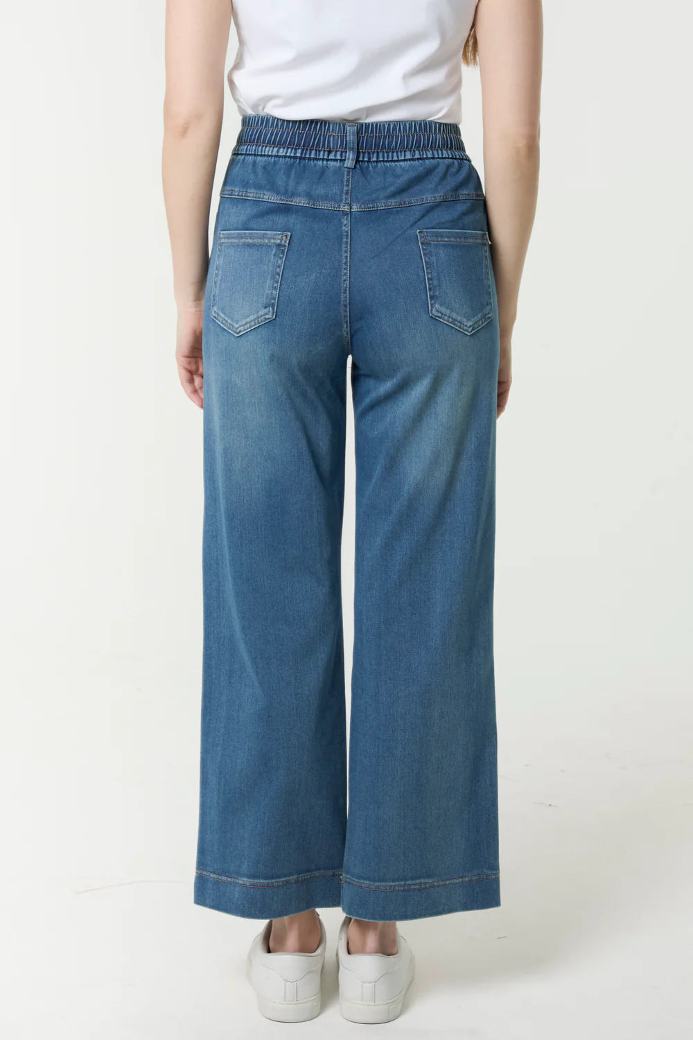 Nova of London Ankle Length Wide Leg String Jeans