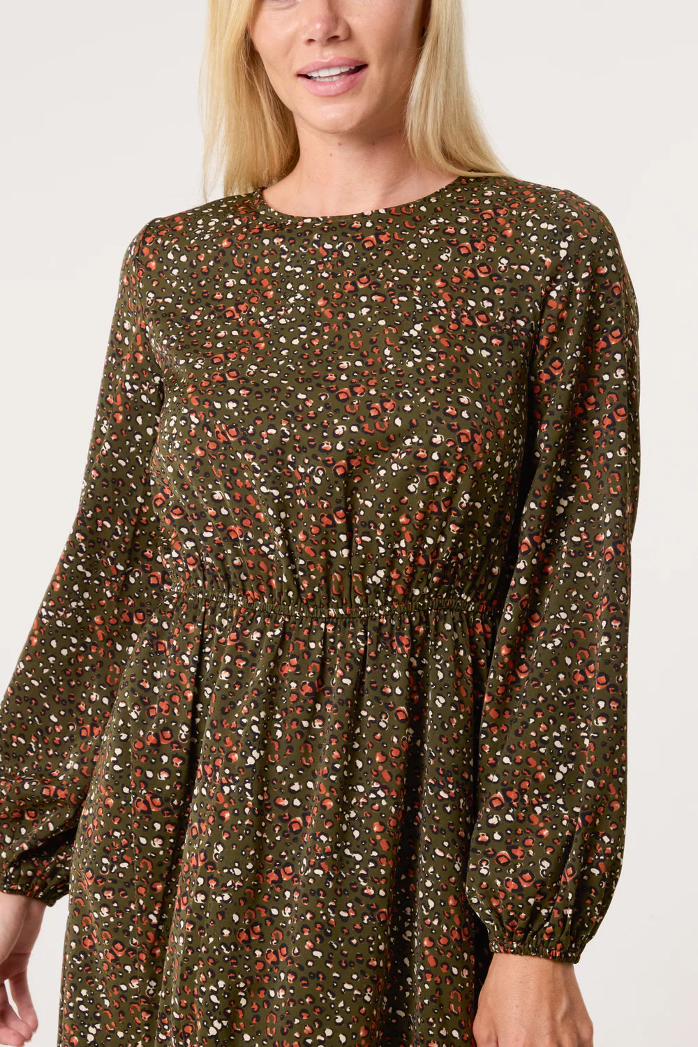 Nova of London Ditsy Animal Smock Midi Dress