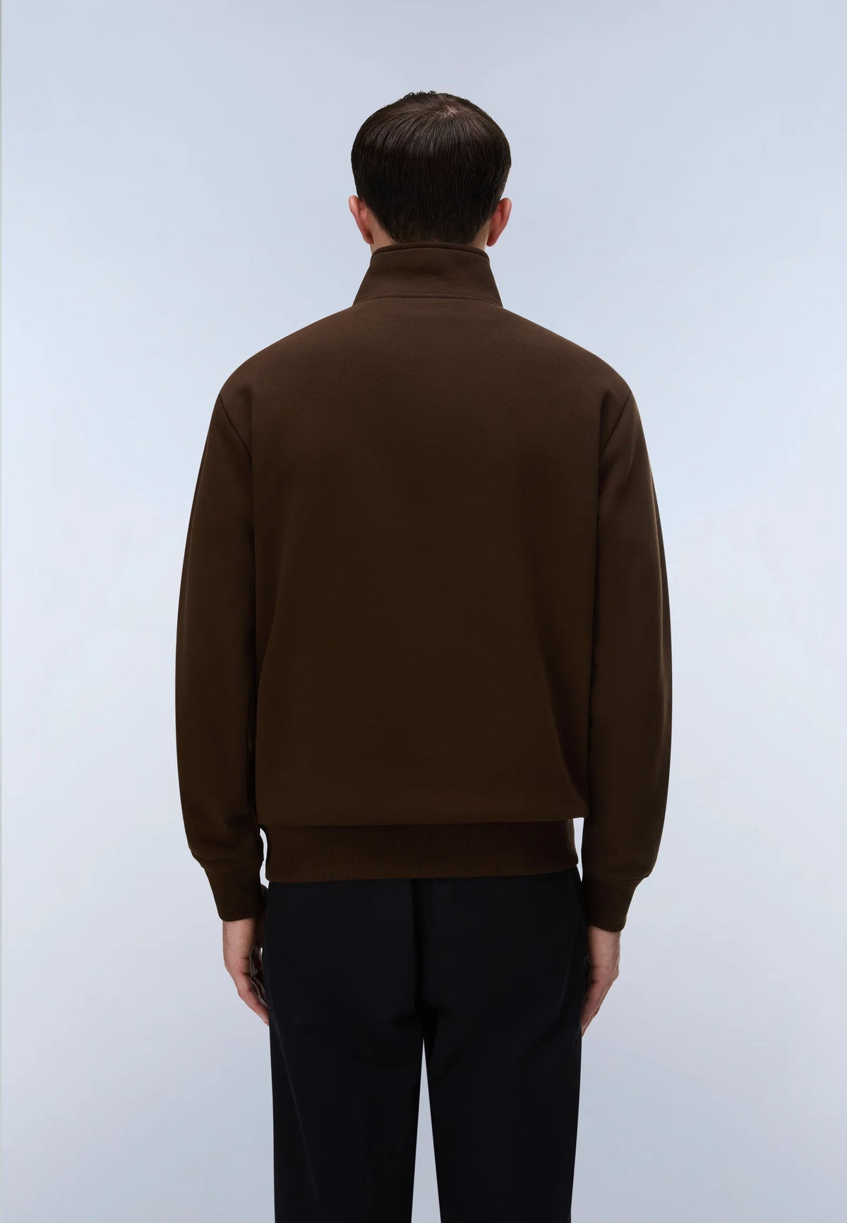 Napapijri Box Logo Half-Zip Sweatshirt Brown