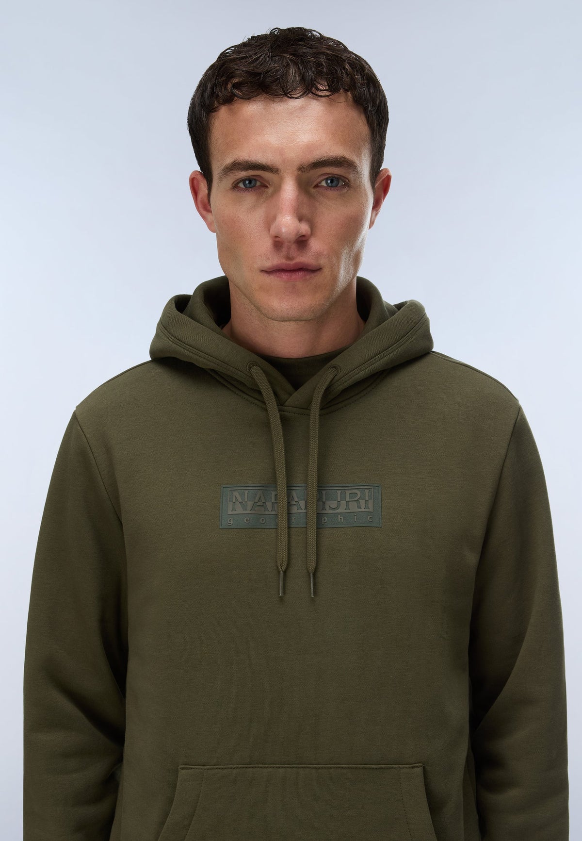 Napapijri Box Logo Hoodie Olive
