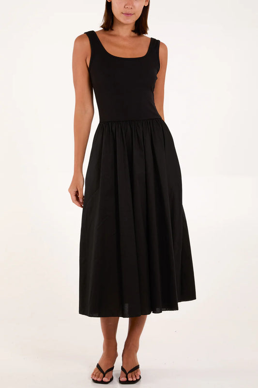 Nova of London Square Neck Sleeveless Pocket Dress
