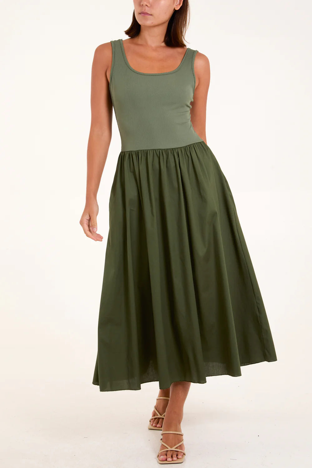 Nova of London Square Neck Sleeveless Pocket Dress