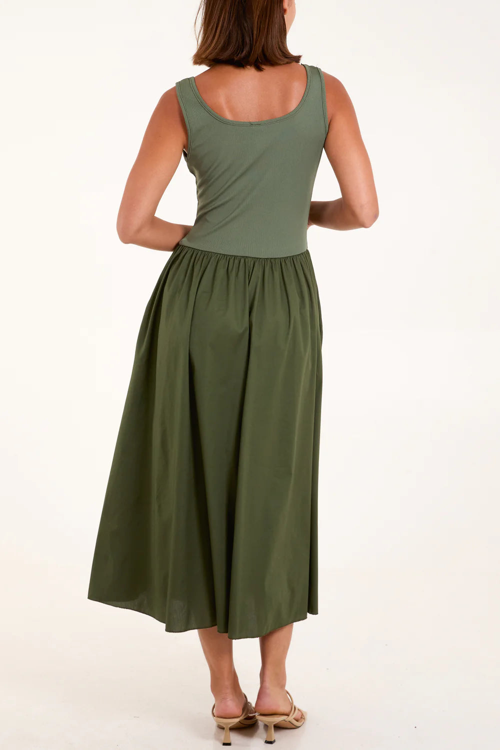 Nova of London Square Neck Sleeveless Pocket Dress