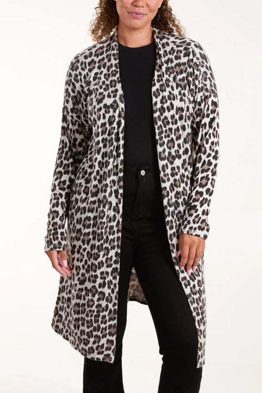 Nova of London Leopard Longline Cardigan