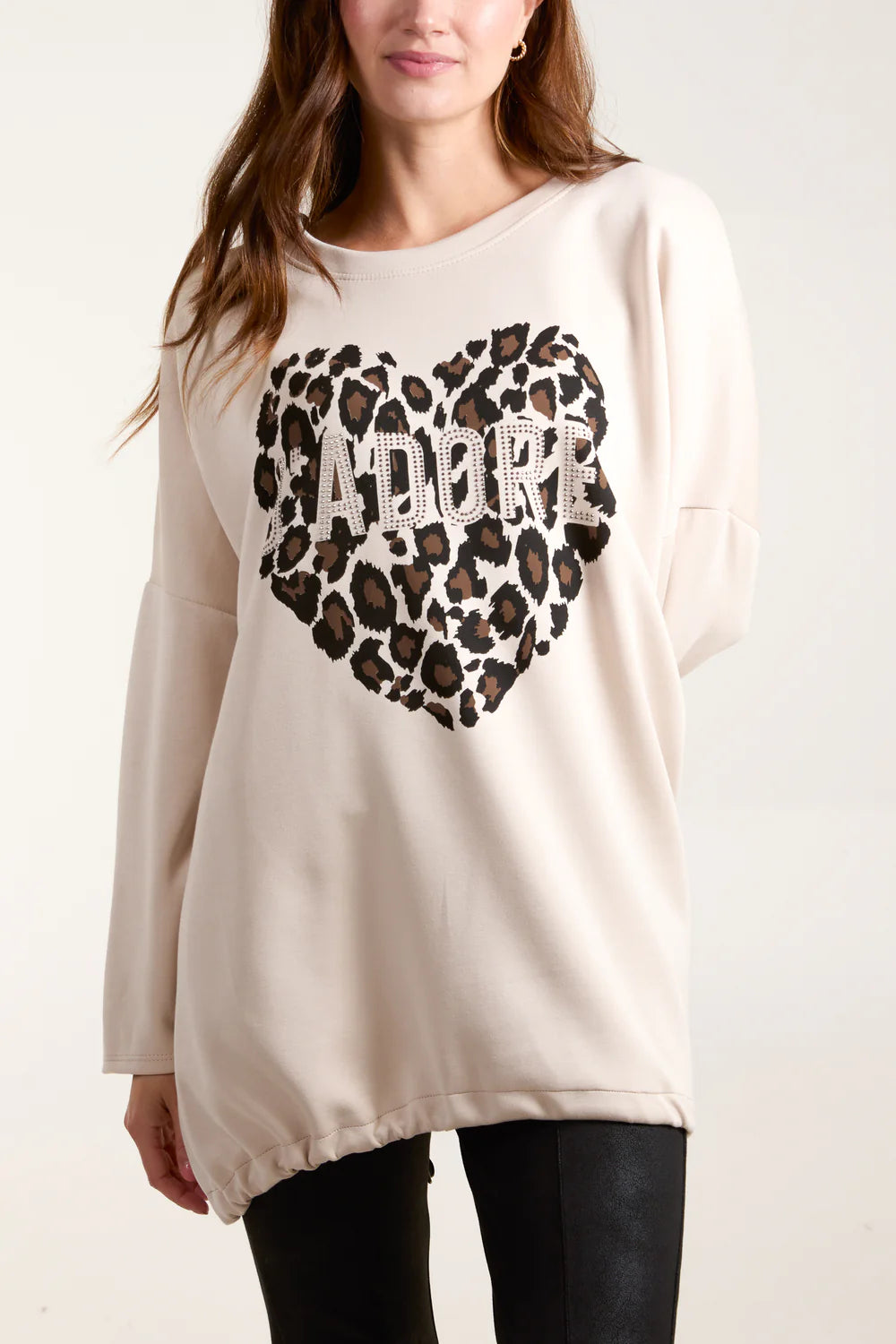 Nova of London Soft Touch "J'Adore" Heart Sweatshirt