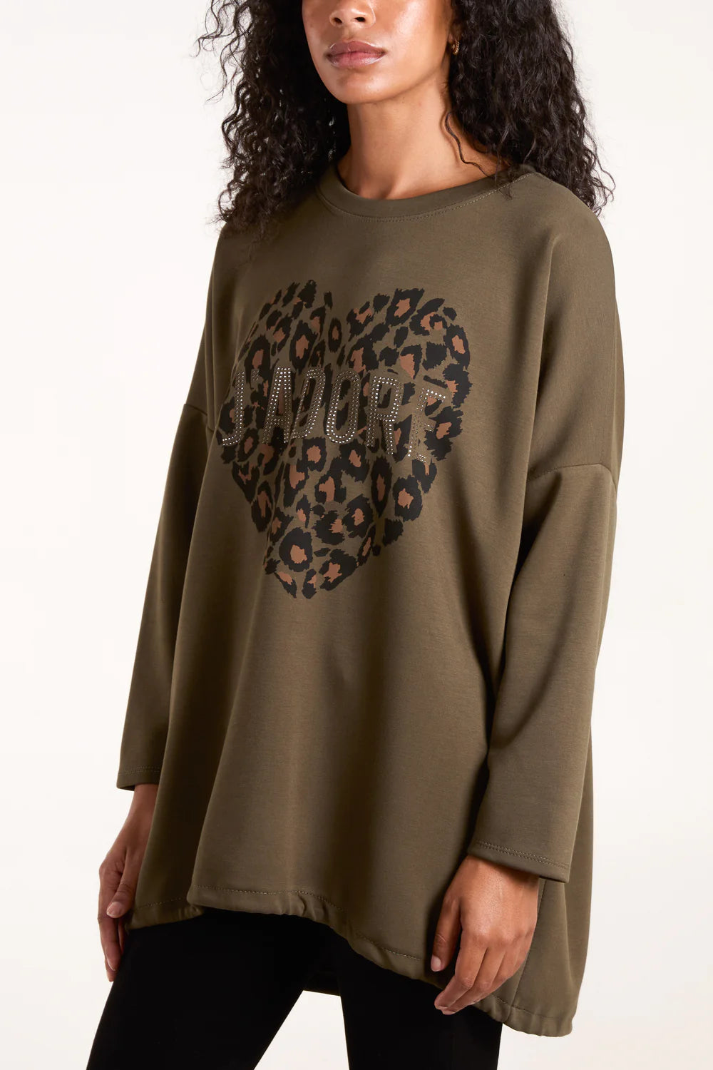 Nova of London Soft Touch "J'Adore" Heart Sweatshirt