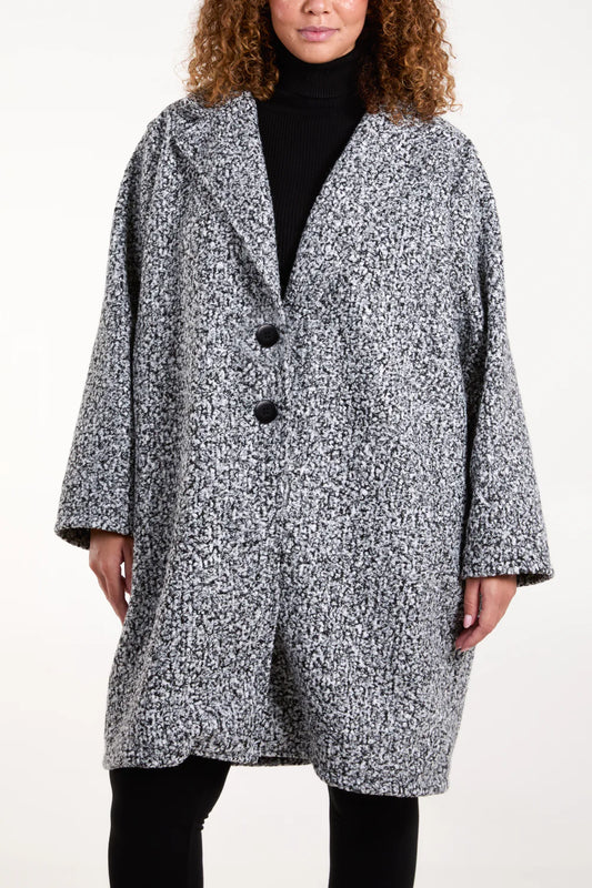 Nova of London Boucle Button Through Coat