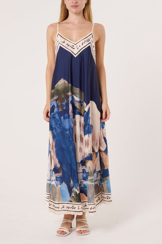 Nova of London Cami Border Print Swing Dress
