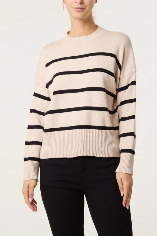 Nova of London Round Neck Stripe Jumper