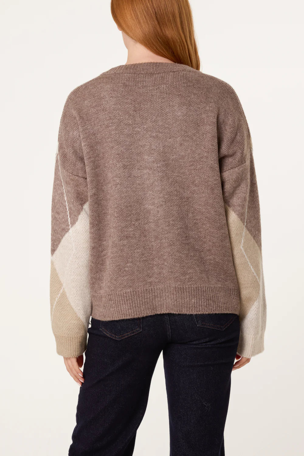 Nova of London Argyle V-Neck Cardigan