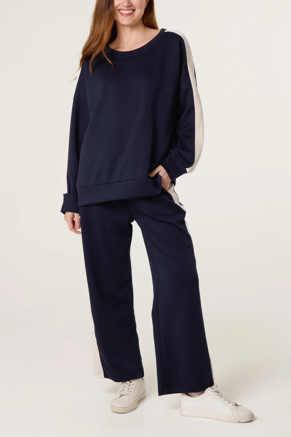 Nova of London Side Stripe Sweatshirt & Wide Leg Set