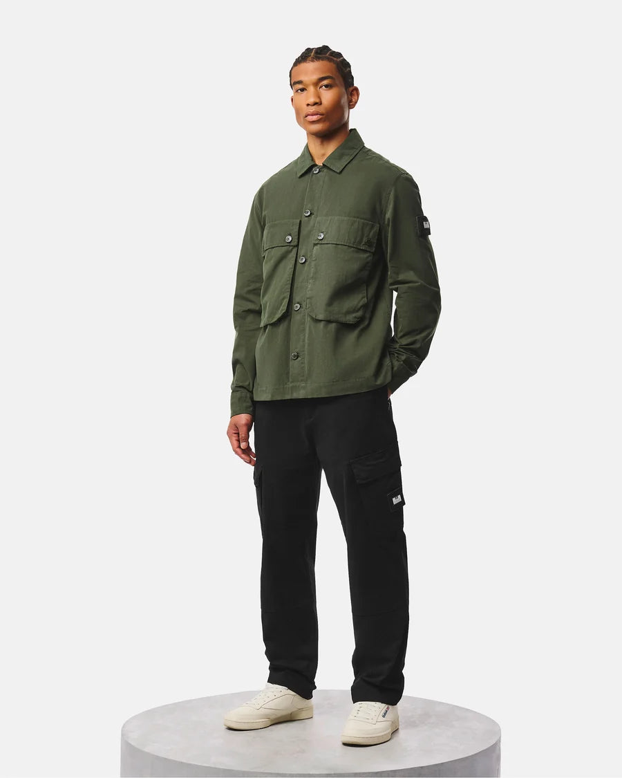 Weekend Offender Pancho Over-Shirt Black Forest Green