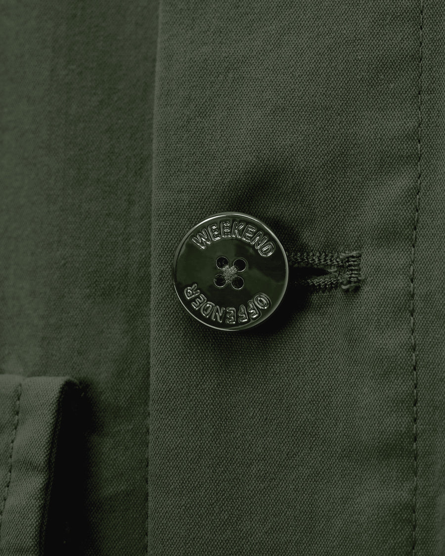 Weekend Offender Pancho Over-Shirt Black Forest Green
