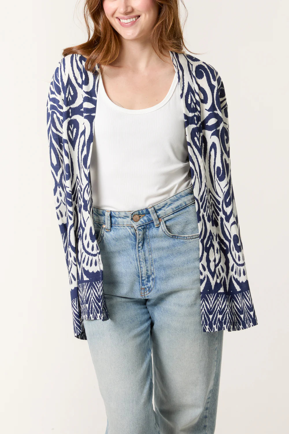 Nova of London Abstract Print Kimono