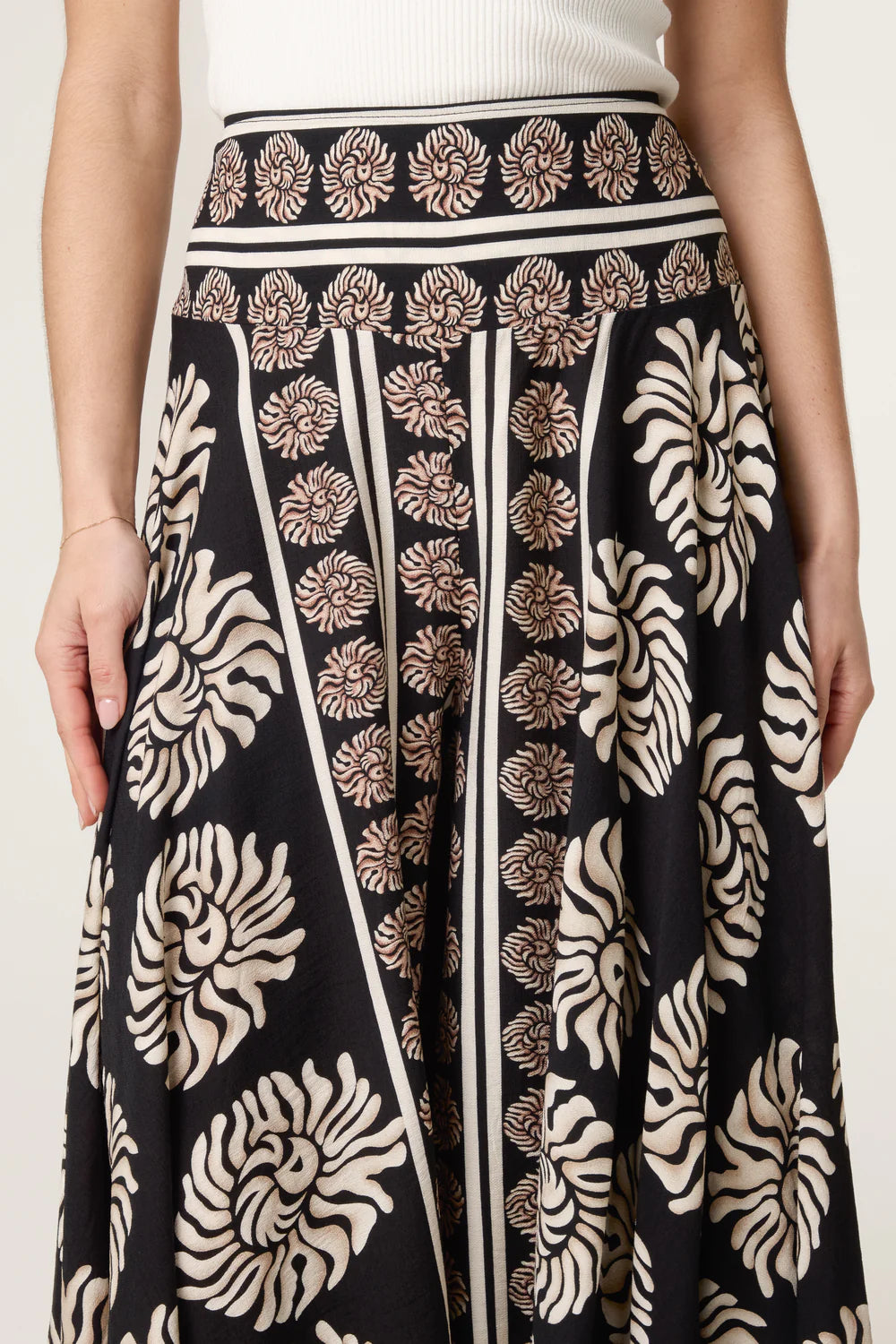 Nova of London Deep Waist Flowy Trousers