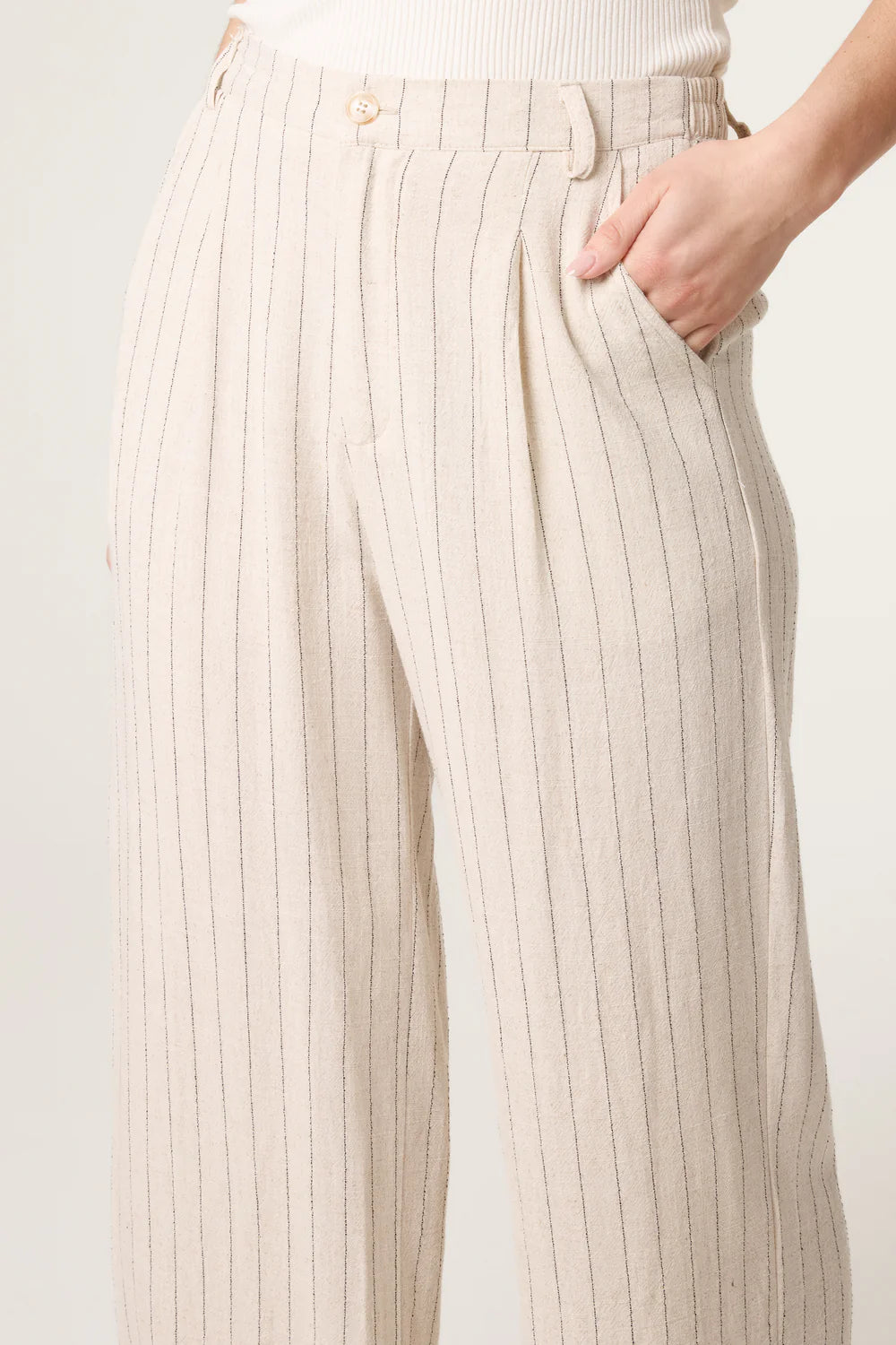 Nova of London Striped Linen Trousers