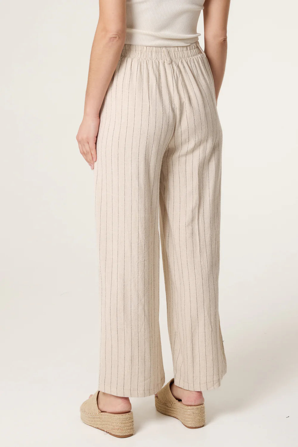 Nova of London Striped Linen Trousers